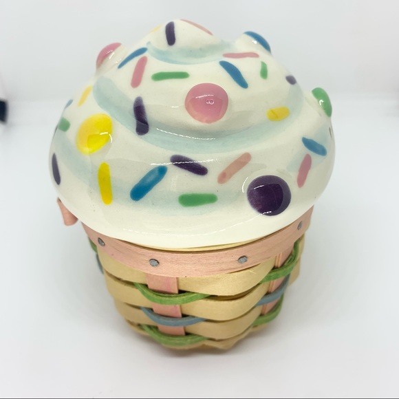 Longaberger Basket Collector’s Club 1996 Little Cupcake Basket Set New In Box - Picture 2 of 9